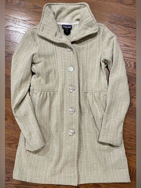 Patagonia Better Sweater Coat Womens Small Button Fleece Jacket Bleached Stone